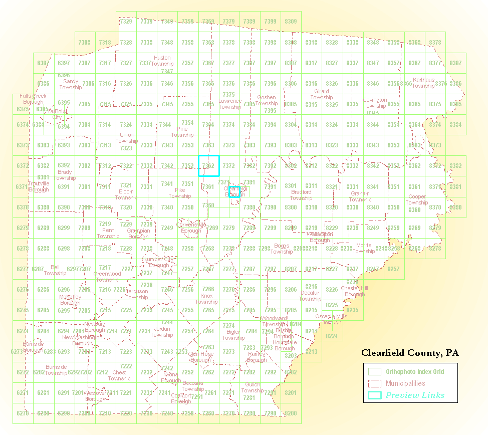 Click a highlighted grid square to view an image preview